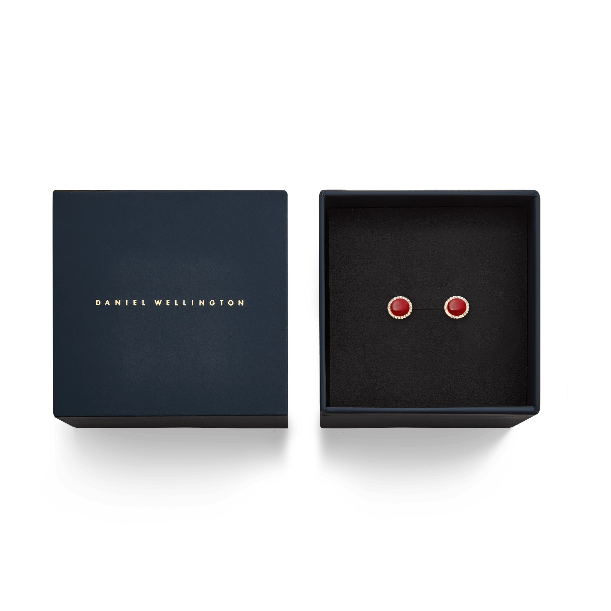 Audrey Earrings Red Agathe Rose Gold - Image 5