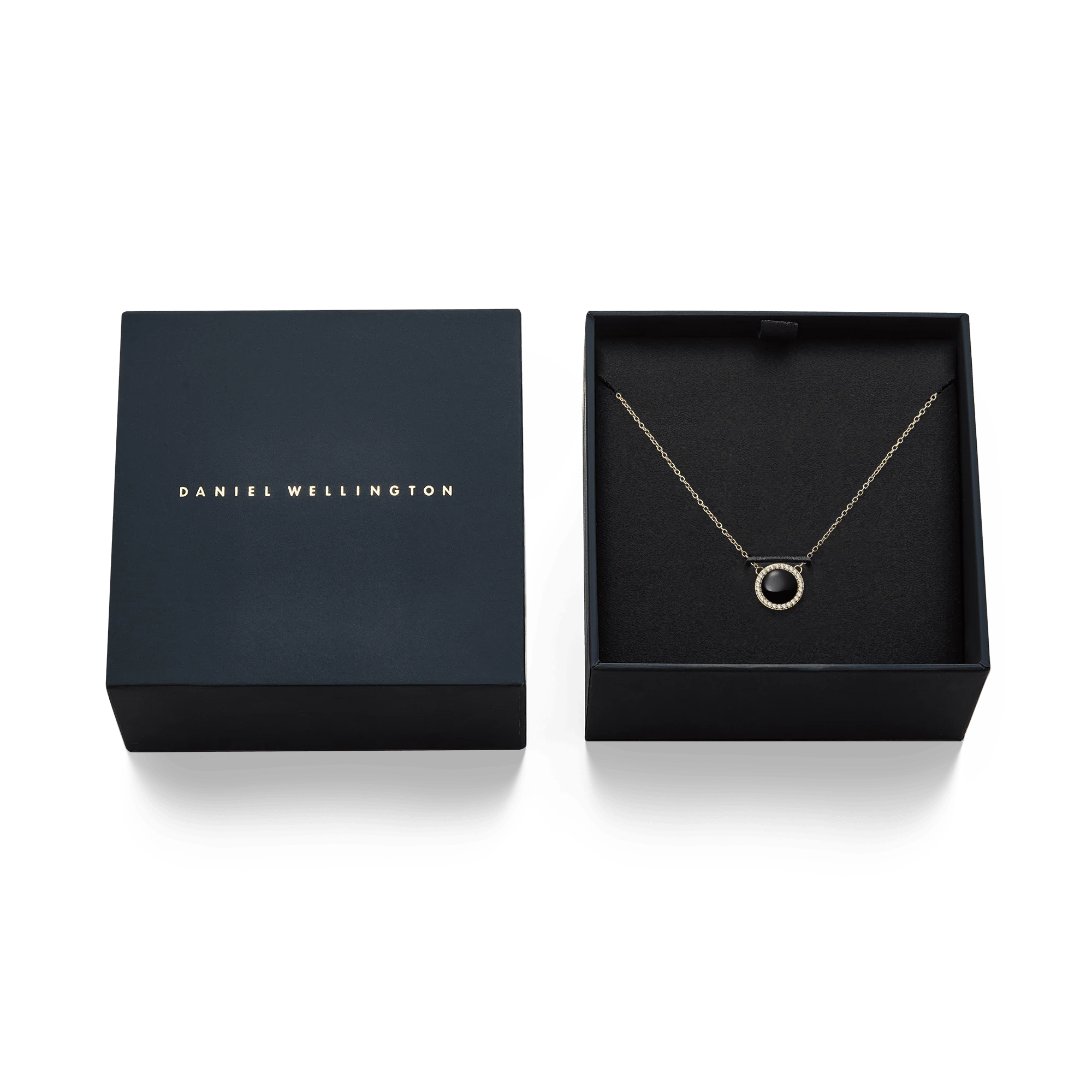 Audrey Necklace Black Agathe Gold - Image 5