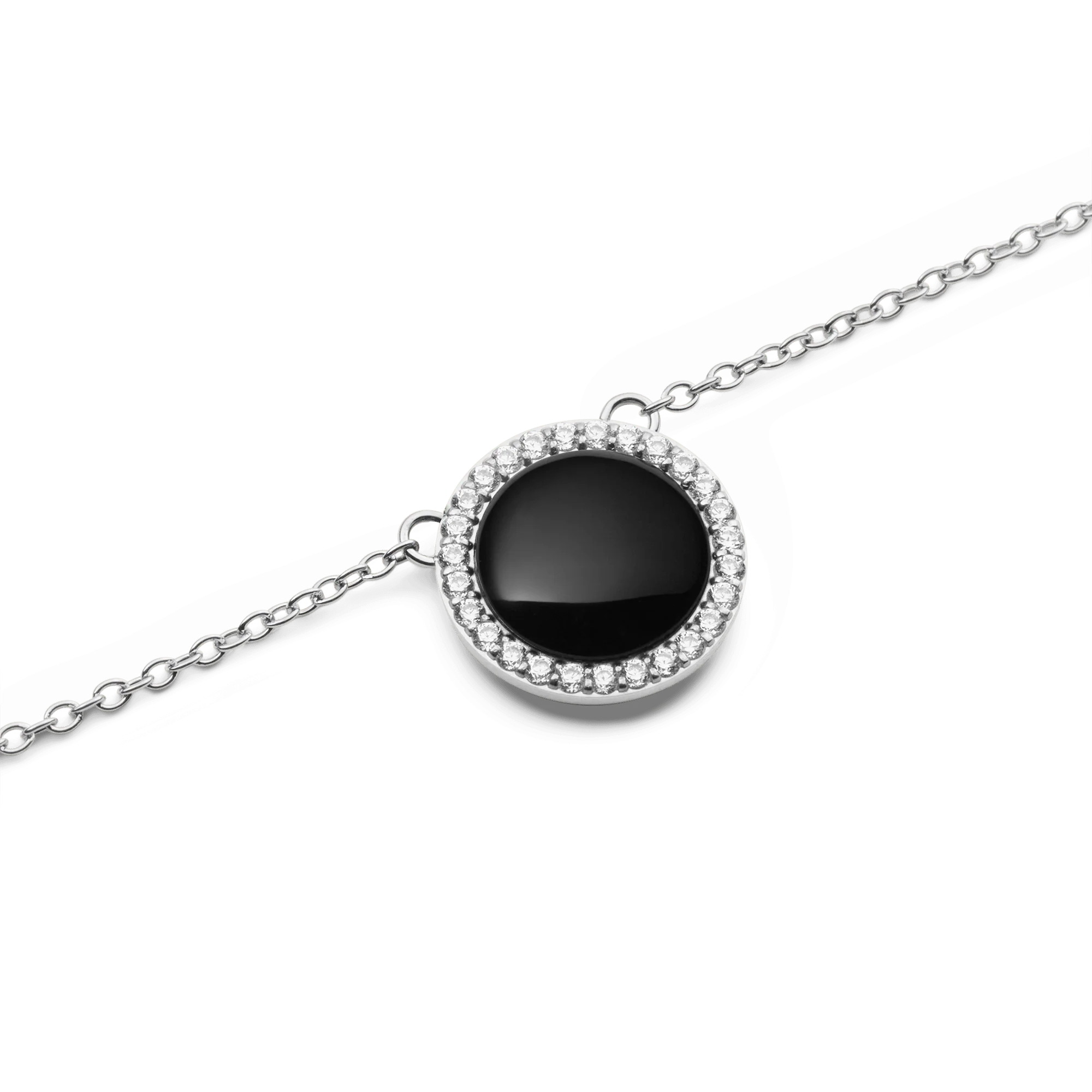 Audrey Necklace Black Agathe Silver - Image 3