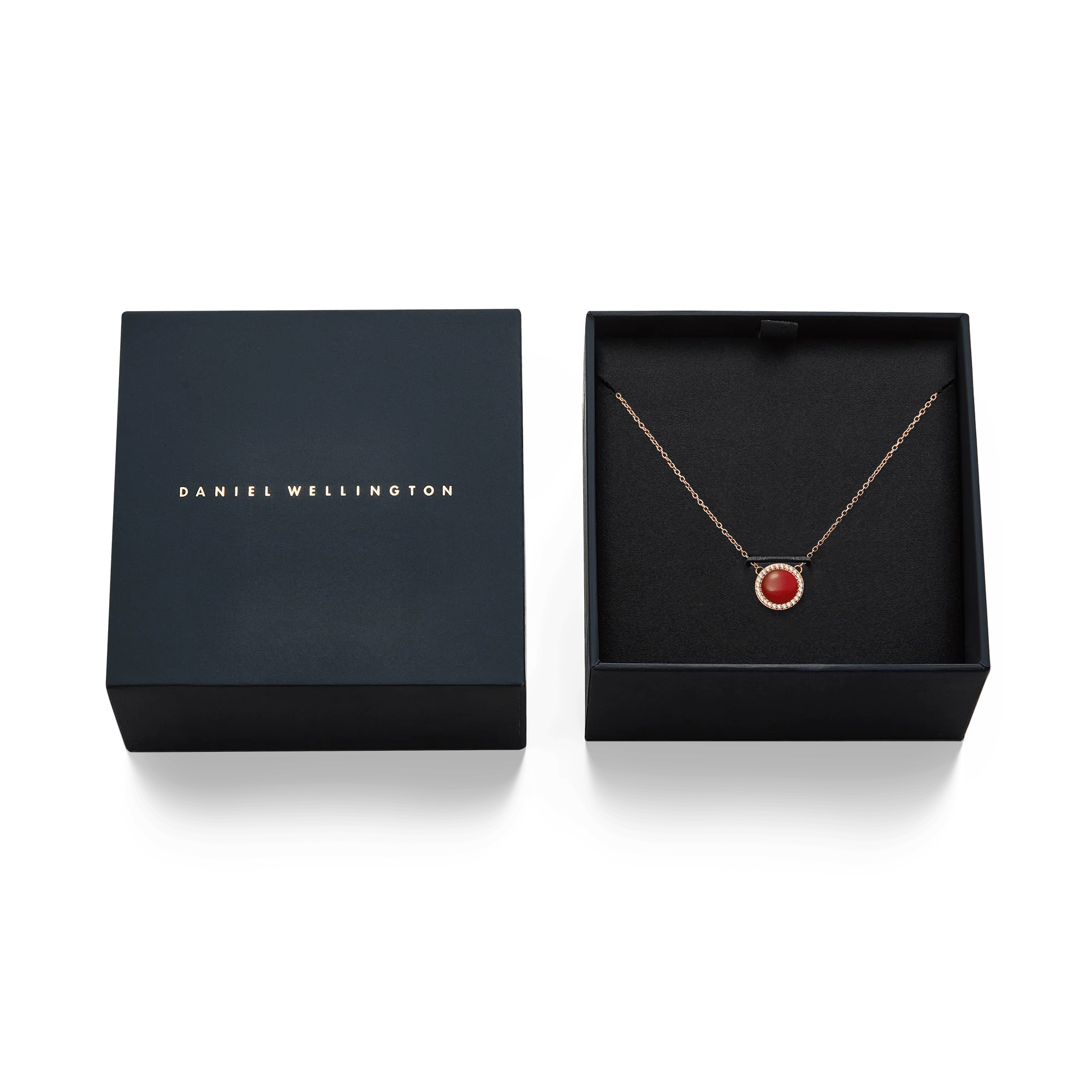 Audrey Necklace Red Agathe Rose Gold - Image 5