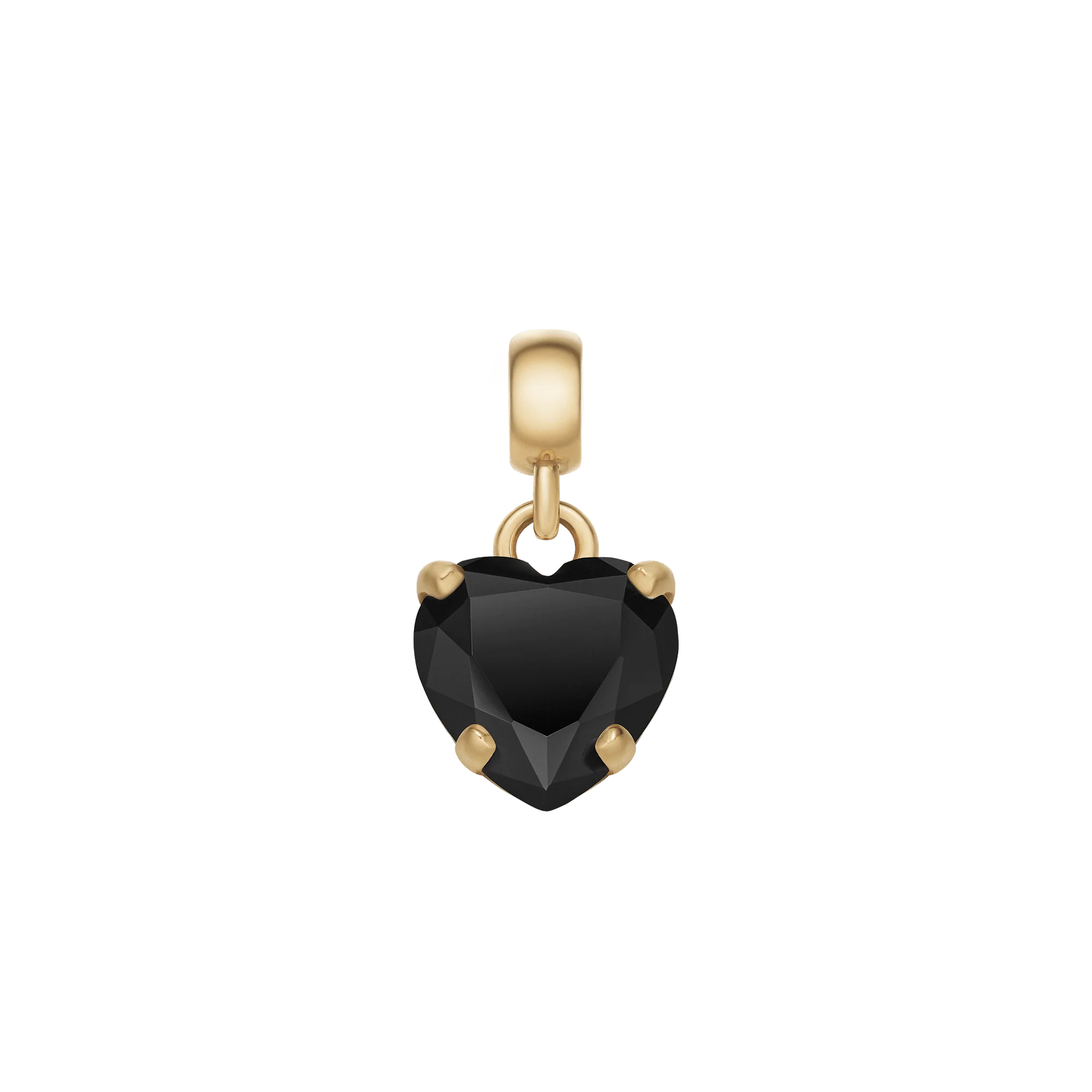Heart Black Crystal Charm G