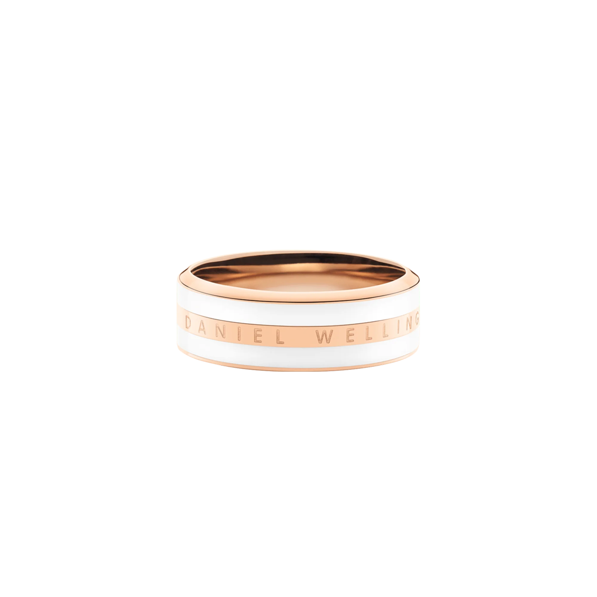 Emalie Ring Satin White Rose Gold - Image 4