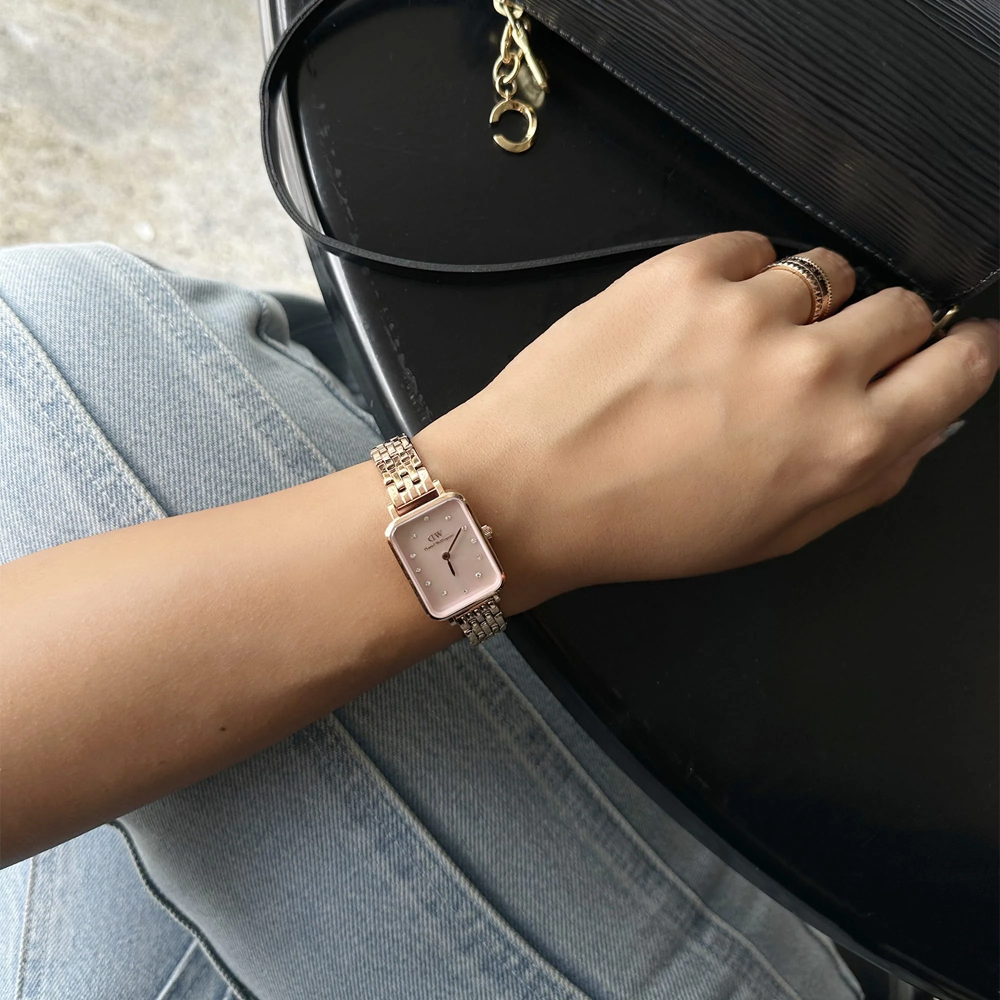 Quadro Lumine 5 Link Melrose Pink MoP Rose Gold - Image 5